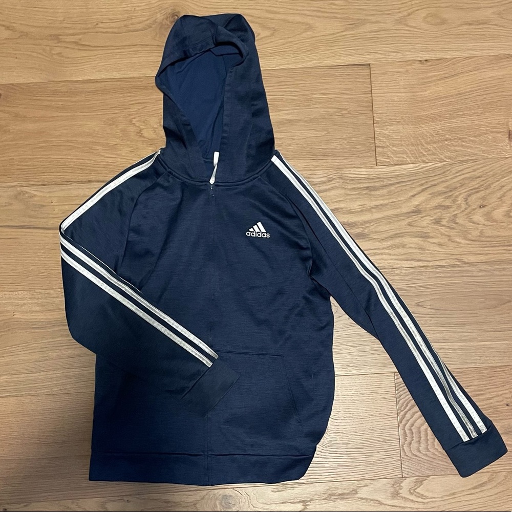 Adidas zip up Track Jacket Boys L (14/16) Blue